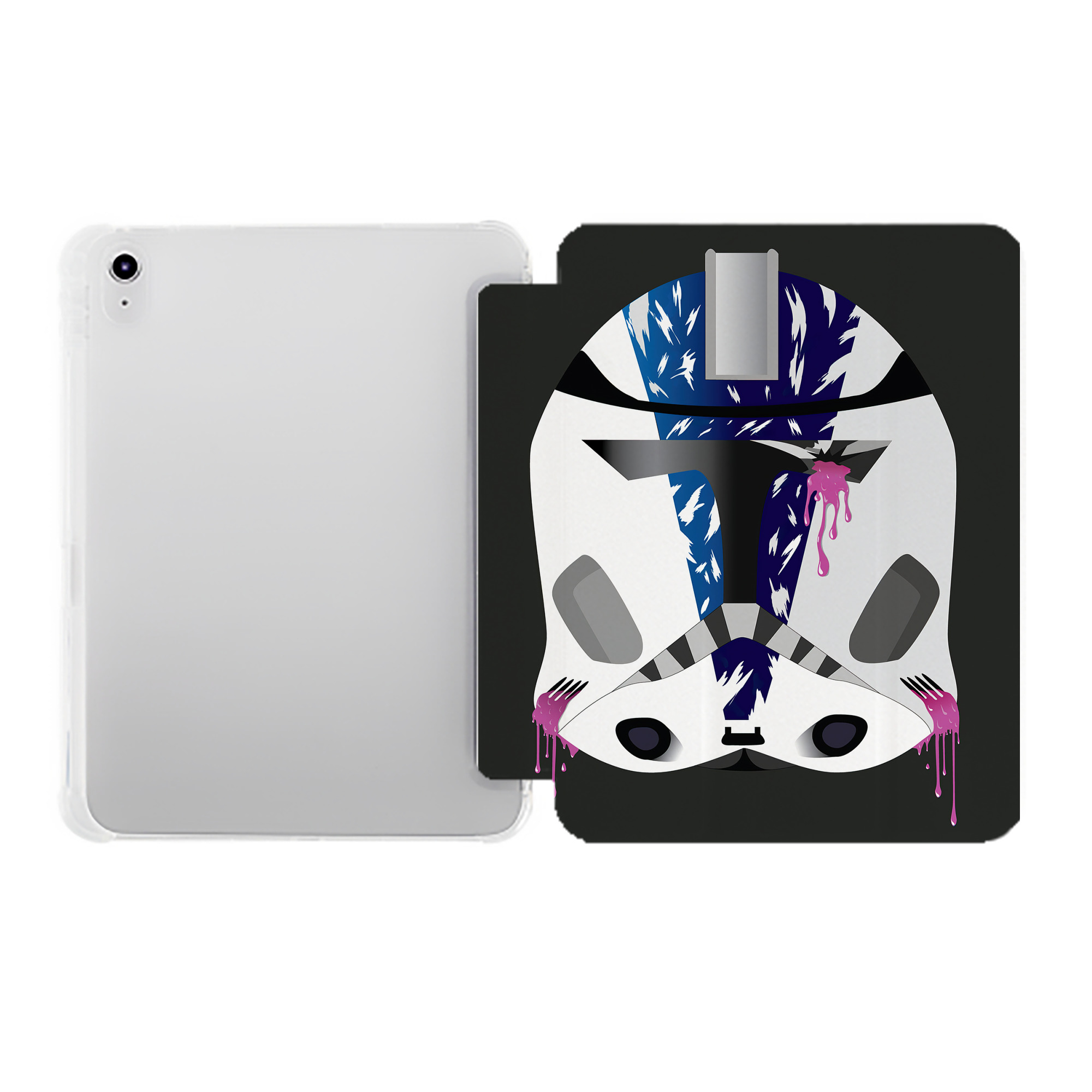 （画像用） スター・ウォーズ Star Wars IPad ケース ペン収納付き 三つ折りスタンド PUレザー×シリコン 対応機種9.5/10.5/10.9インチ